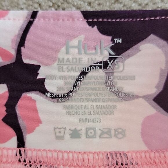 Huk Reel In Pink Purple Yoga Workout Athletic Leggings - Size XS - Picture 4 of 13